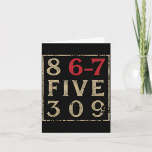 Vintage Eighties 867 Five 309 Nostalgic And Funny Card