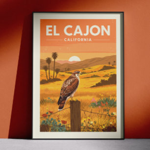 Vintage El Cajon California Poster