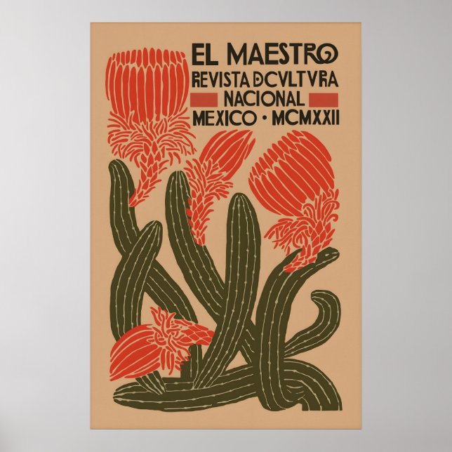 Vintage El Maestro Mexico Advertising Poster (Front)