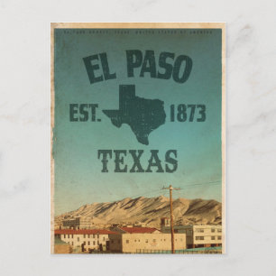 Vintage El Paso Texas Travel Postcard