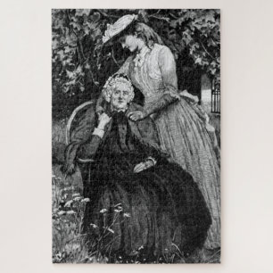 Vintage Elderly Mother Daughter Granddaughter LG Jigsaw Puzzle