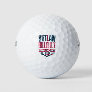 Vintage Elections Outlaw Hillbilly US Flag  Golf Balls
