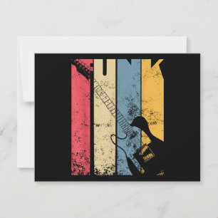 Vintage Electric Guitar Funk Music lover gifts Holiday Card