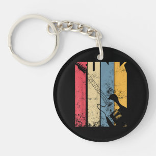 Vintage Electric Guitar Funk Music lover gifts Key Ring