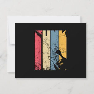 Vintage Electric Guitar Funk Music lover gifts RSVP Card
