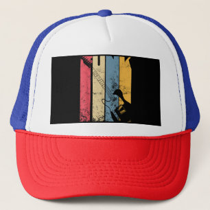 Vintage Electric Guitar Funk Music lover gifts Trucker Hat