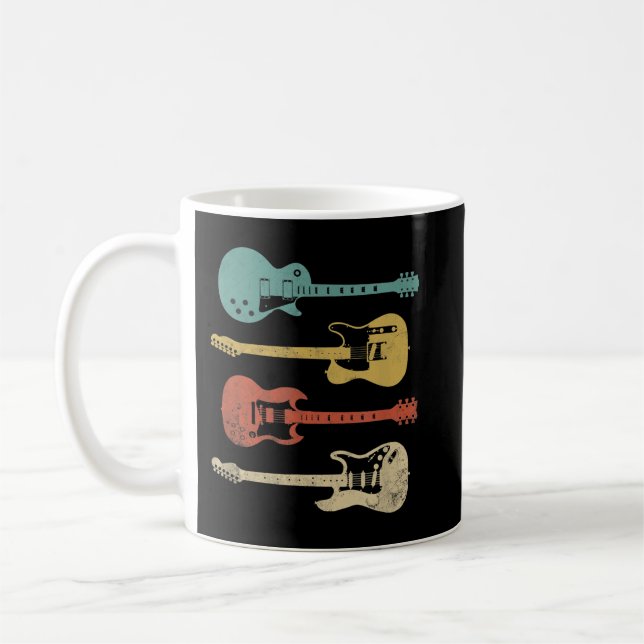 Vintage Electric Guitars Coffee Mug (Left)