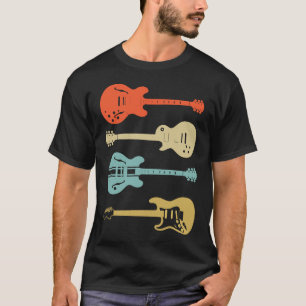 Vintage Electric Guitars Distressed Men Women Kids T-Shirt
