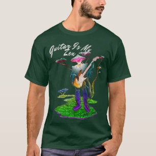 Vintage Electric Zen Guitarist Yoga Funny Guitar M T-Shirt