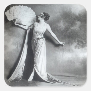 Vintage Elegance 2 Square Sticker