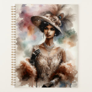 Vintage Elegance Art Deco Lady Planner