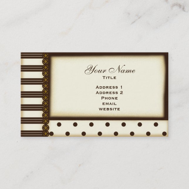 Vintage Elegance Business Card (Front)