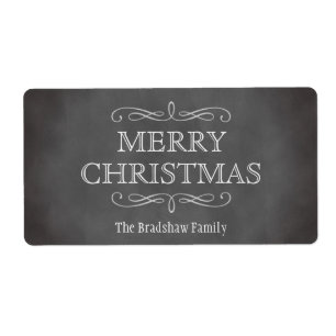 Vintage elegance chalkboard party favour gift tag