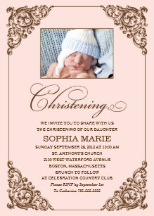 vintage christening baptism invitations zazzle co uk