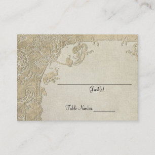 Vintage Elegance Christmas Toile Floral Damask Place Card