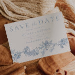 Vintage Elegance: Classic Blue Floral Wedding Save The Date<br><div class="desc">Vintage Elegance: Classic Blue Floral Wedding Save the Date

See matching collection in Niche and Nest Store</div>
