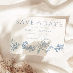 Vintage Elegance: Classic Floral Wedding Save The Date