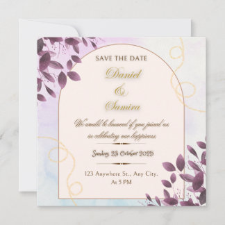 Vintage Elegance: Classic Floral Wedding Save The Save The Date