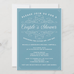 Vintage Elegance   Couple's Shower Invitation