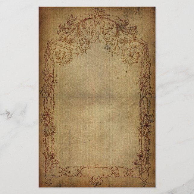 Vintage Elegance Dark 2 Stationery (Front)