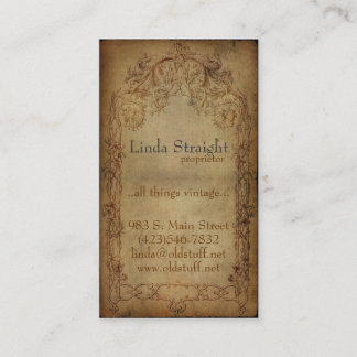 Vintage Elegance Dark Business Card