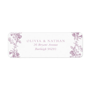 Vintage Elegance Dusty Rose Wedding Return Address