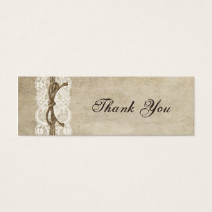 Vintage Elegance Lace on Twine Bombonaiare Tag