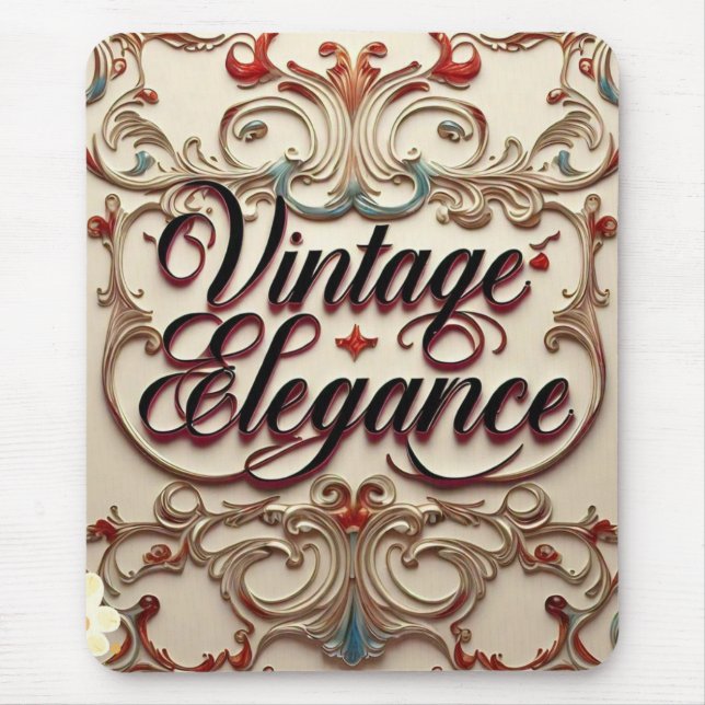 "Vintage Elegance Redefined" Mouse Mat (Front)