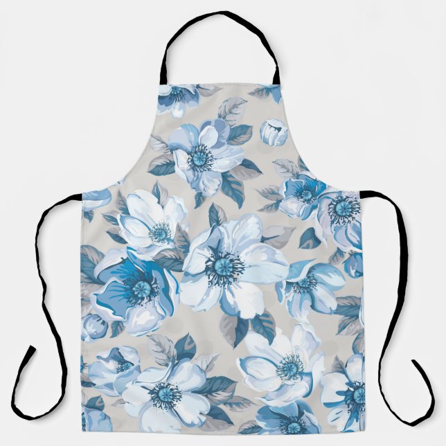 Vintage elegance seamless pattern with blossoming  apron (Front)