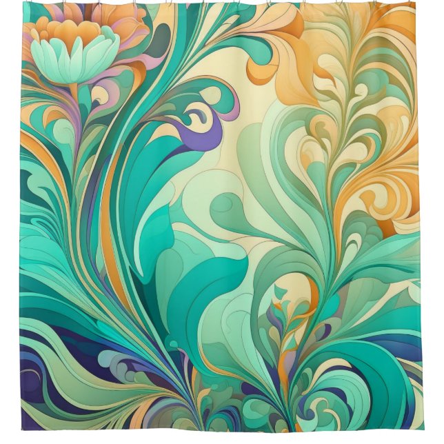 Vintage Elegance Shower Curtain (Front)