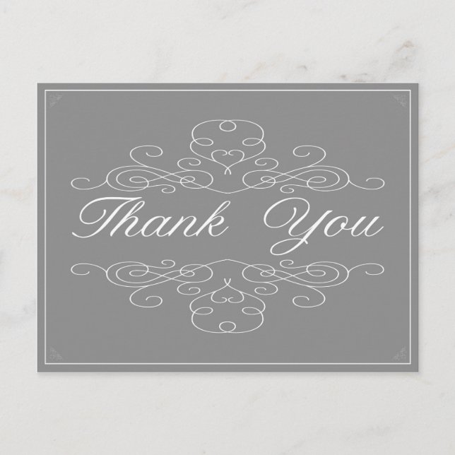 Vintage Elegance | Thank You Postcard (Front)