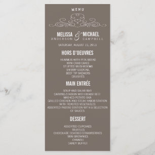 VINTAGE ELEGANCE WEDDING MENU