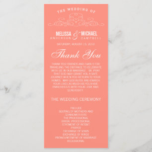 VINTAGE ELEGANCE   WEDDING PROGRAM PROGRAMME