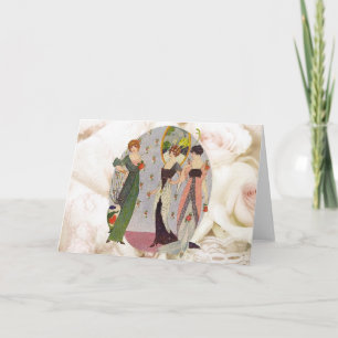 Vintage elegant 1920’s ladies fashion card