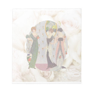 Vintage elegant 1920’s ladies fashion notepad