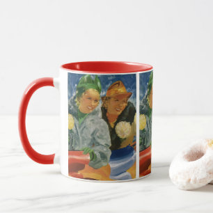Vintage Elegant and Stylish Women, Best Friends! Mug