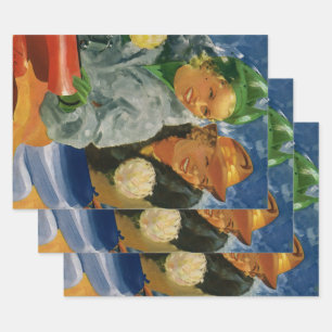Vintage Elegant and Stylish Women, Best Friends! Wrapping Paper Sheet