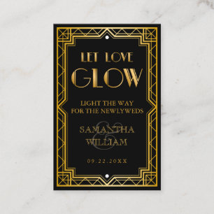 Vintage Elegant Art Deco Gold Wedding Send-Off Bus Business Card