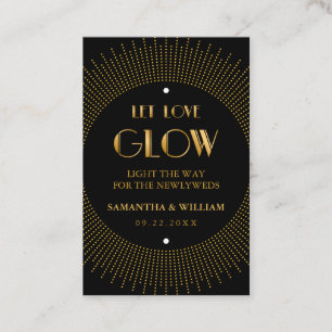 Vintage Elegant Art Deco Gold Wedding Send-Off Tag