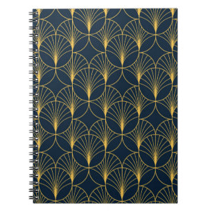 Vintage elegant Art Deco style seamless pattern wi Notebook