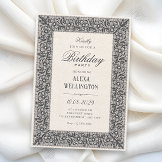 Vintage elegant artistic invitation