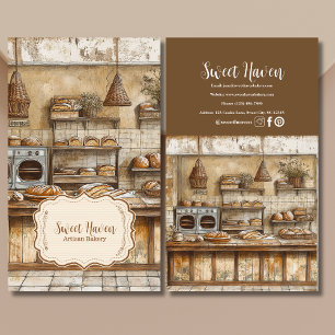 Vintage Elegant Bakery  Business Card