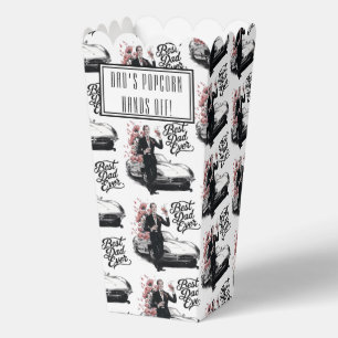 Vintage elegant Best Dad Ever Label Dad's Popcorn  Favour Box