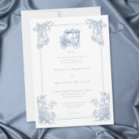 Vintage Elegant Blue Carriage Garden Wedding