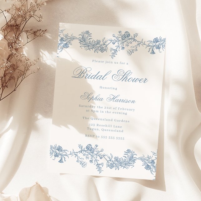 Vintage Elegant Bridal Shower Invitation (Creator Uploaded)