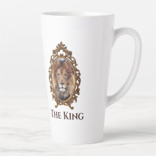 Vintage Elegant Brown Lion King Retro Dads Latte Mug
