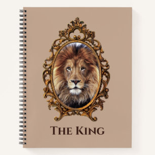 Vintage Elegant Brown Lion King Retro Dads Notebook