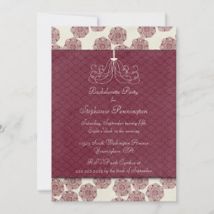 Vintage elegant chic bachelorette party invite