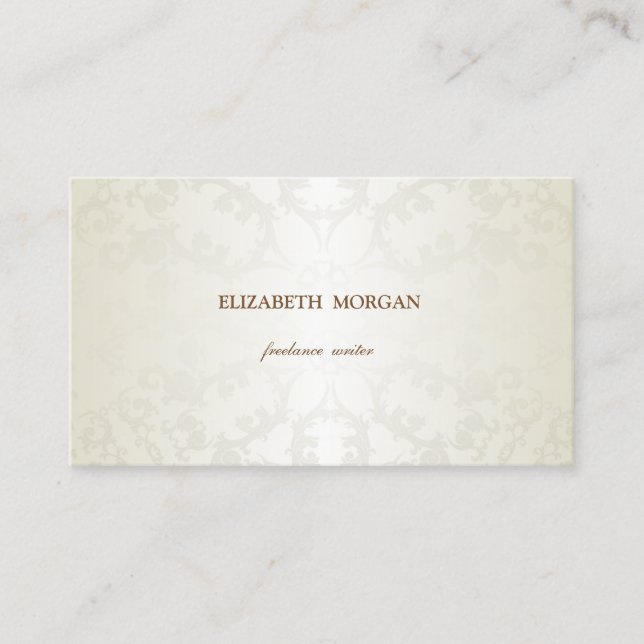 Vintage Elegant,Chic,Lace Business Card (Front)