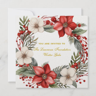 Vintage Elegant Christmas Corporate Holiday Formal Invitation